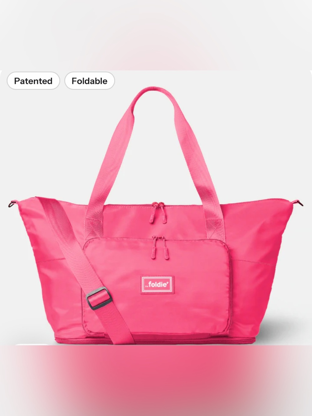 Foldie Pink Foldable Women's Tote Bag Like New